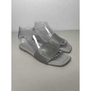 Stuart Weitzman Summer Slide Sandal Slip On Gray Size 8